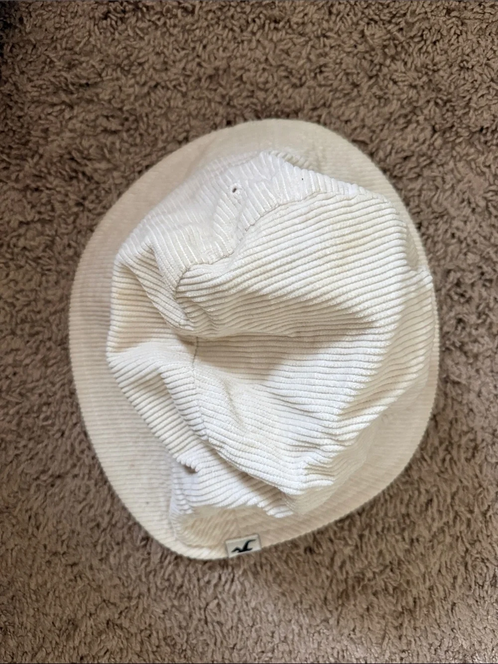 Hollister Women's Ribbed Bucket Hat in Cream